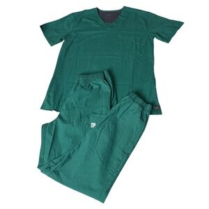 Butter Soft UA Scrub Set Hunter Green Men's Small Jogger Bottoms V-Neck Top